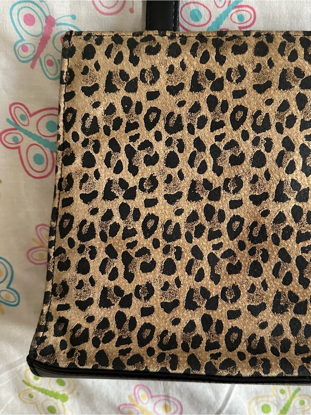 Vintage Newport News 90s Leopard Cheetah Print Purse - Picture 3 of 7